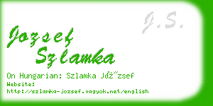 jozsef szlamka business card